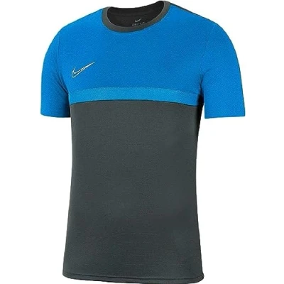 Image of Nike Kids&#039; Academy Pro Top SS, Anthracite/Photo Blue/Photo Blue/(White), M