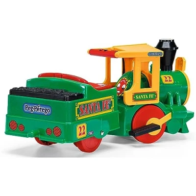 Image of Peg Perego IGED1071 Santa Fe Train, Green &amp; Yellow, Medium