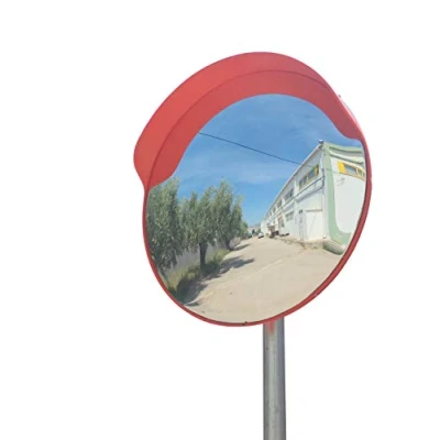 Image of SNS Safety LTD Convex Traffic Mirror for Driveway, Warehouse and Garage or Store Office Security to Eliminate Blind Spots (Diameter 60 cm, with Pole Bracket mm)