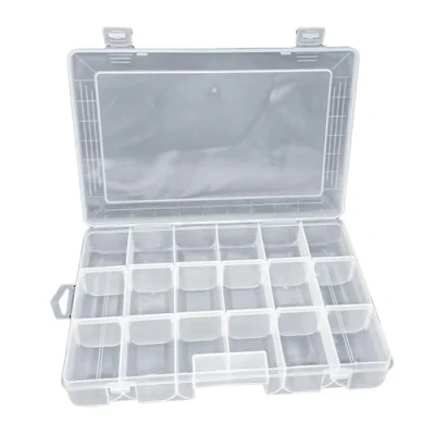 Image of SHC Web Medium Adjustable 18 Compartment Box Craft/Hobby Organiser Case for Beads/Findings/Sewing/Embroidery/Parts Storage Removable Dividers