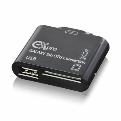 Image of Ex Pro® 2 in 1 Samsung Galaxy Tab USB OTG Camera Connection Kit: Connection, SD, SDHC Card Reader for 7.7, 8.9 and 10.1