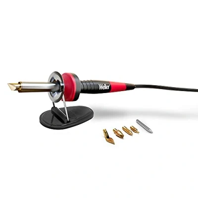 Image of Weller WLIWBK1523G 8 Pieces Safe Wood Burning Project Kit with 5 Woodburning Tips, 30W/230V UK
