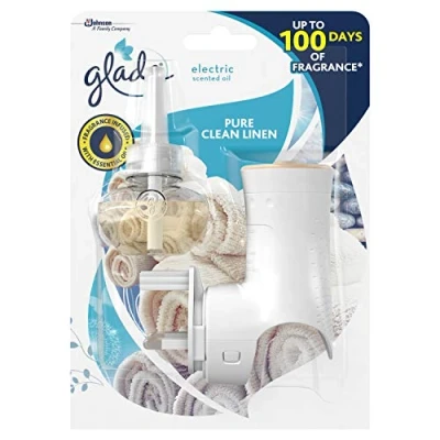 Image of Glade Plug in Air Freshener Holder and Refill, Electric Scented Oil Room Freshener, Clean Linen, 1 20 ml Refill