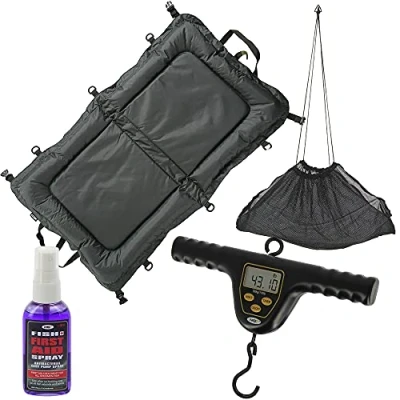 Image of DNA Leisure Coarse Carp Fishing Beanie Unhooking Mat LCD Digital Weight Scale50kg/110lb Sling Fish Aid