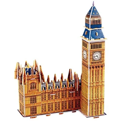 Image of 3D London Big Ben Puzzle Famous British Landmark Model 34 Pieces