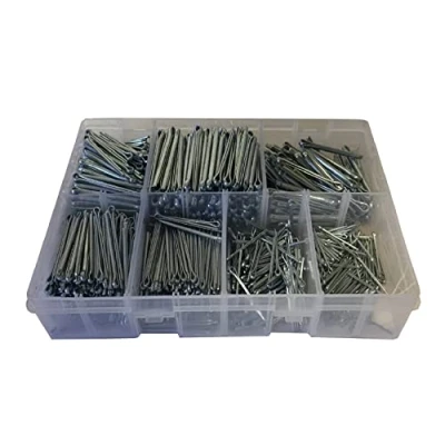 Image of 1000 x Assorted Imperial Cotter Split Pins, Steel Retaining Pins Plated
