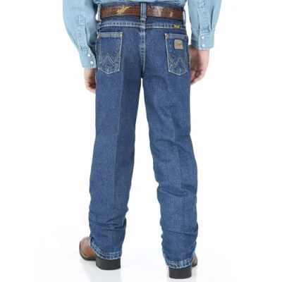 Image of Wrangler Boys&#039; Original Cowboy Cut George Strait Jeans, Heavy Denim Stone, 12