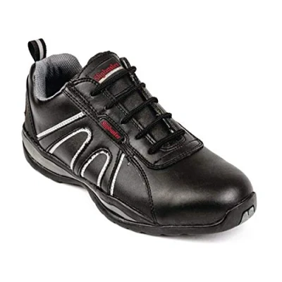 Image of Slipbuster Slip Resistant Safety Trainers With Steel Toe Cap, Black, UK Size: 9 / EU 43, S1 SRC Rated, BB420 43