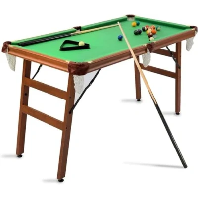 Image of Hyner Folding Junior Kids Pool Billiard Table Children with Balls Cues, Triangle, Chalk, Brush(55 Inch)