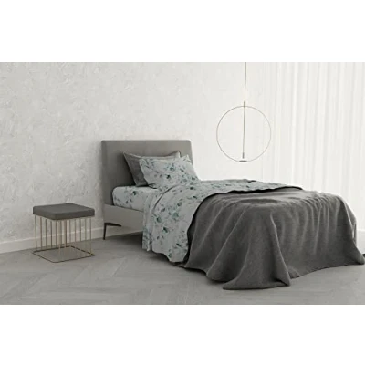 Image of Italian Bed Linen MB Home Basic “Dafne Sheet Set, Ivy, Single