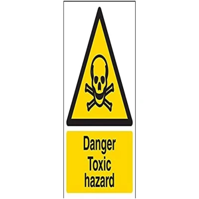 Image of V Safety Danger Toxic Hazard Warning Sign 150mm x 200mm 1mm Rigid Plastic