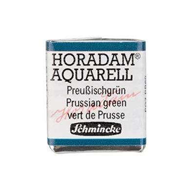 Image of Schmincke HORADAM® AQUARELL Finest Artists&#039; watercolours, 528 Prussian Green, 14 044, 1/2 pan