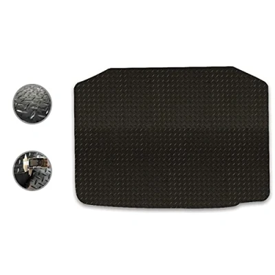 Image of Car Mat Co Tailored Fit Black Heavy Duty Rubber Boot for VW Polo 2002 09 [Hatchback]