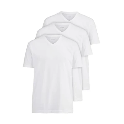 Image of OLYMP Men&#039;s T Shirt Crew Neck Modern, Plain, Modern Fit, White 00, XL
