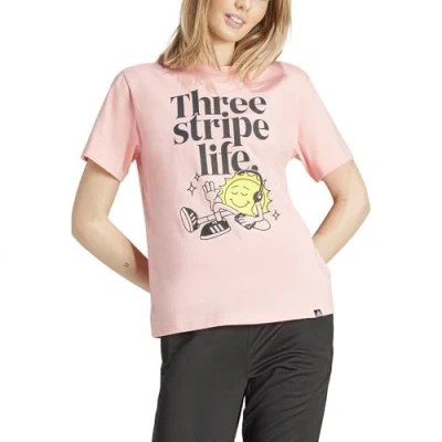 Image of adidas Women&#039;s Positivity Graphic TEE, semi Pink Spark, S