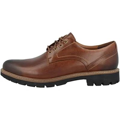 Image of Clarks Men&#039;s Batcombe Hall Derbys, Brown Dark Tan Lea, 7 UK