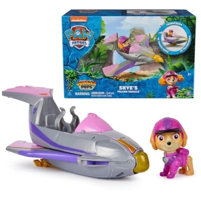 Image of Paw Patrol Jungle Pups, Skye Falcon Vehicle, Toy Jet with Collectible Action Figure, Kids Toys for Boys &amp; Girls Ages 3 and Up