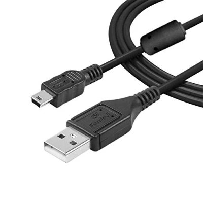 Image of WEBSELLER31 USB Data Cable Lead And Battery Charger For Veho Vcc 003 Muvi Blk Micro Digital Camcorder Action Sports/Surveillance Photo Transfer Mac Or Pc