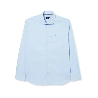 Image of Tommy Hilfiger CORE FLEX Poplin Formal shirt, Men&#039;s, Size: 18.5, Light blue