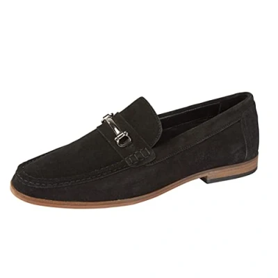 Image of theonlineshoeshop Mens Leather Suede Slip On Casual Moccasin Loafers Smart Formal Shoes Size Black UK 11