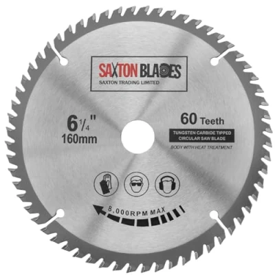 Image of Saxton TCT Circular Wood Saw Blade 160mm x 20mm 60T for Festool TS55 Bosch Makita etc