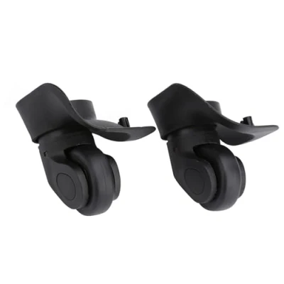 Image of 1 Pair Suitcase Replacement Wheels Universal PVC Luggage Trolley black (W041 2 Large) (Color : Black)