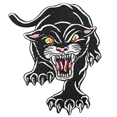 Image of The Roaring Carnivorous Panther Patch Embroidered Badge Iron On Sew Emblem