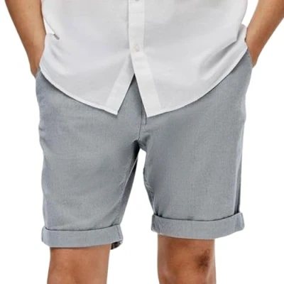 Image of SELETED HOMME Men&#039;s Slhslim Luton Flex Shorts Noos, Bering Sea/Detail:w. Pure Cashmere, L