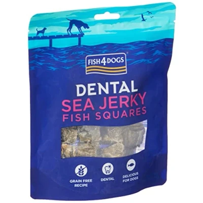 Image of Fish4Dogs Dental Sea Jerky Squares, Fish, 0.1 kg