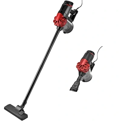 Image of Venga! 2 in 1 Stick Handheld Vacuum Cleaner, Bagless, Up to 16 kPa, 600 W, Red/Black, VG HVC 3001 BS