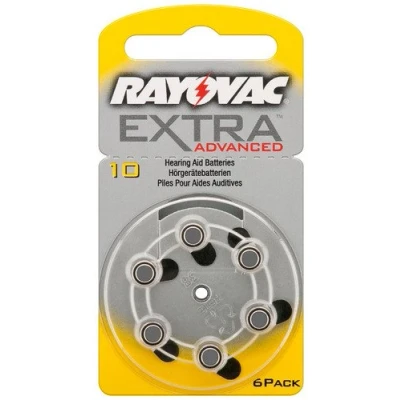 Image of Varta/Rayovac Extra Advanced Hearing Aid Batteries 6 pack Size 10
