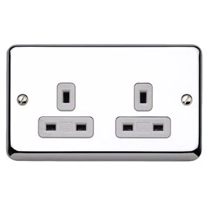 Image of MK Chroma Plus K733PCR 13A 2 Gang Unswitched Socket