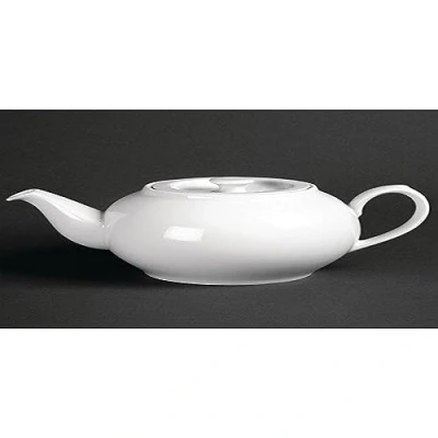Image of Royal Porcelain P4015 Classic Oriental Teapots With Lids 1Ltr Restaurant, White