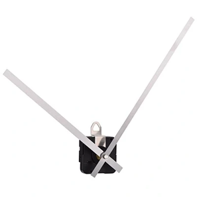 Image of Long Shaft High Torque Clock Movement Mechanism with Straight Hands 250 mm/ 9.8 Inches (Silver)