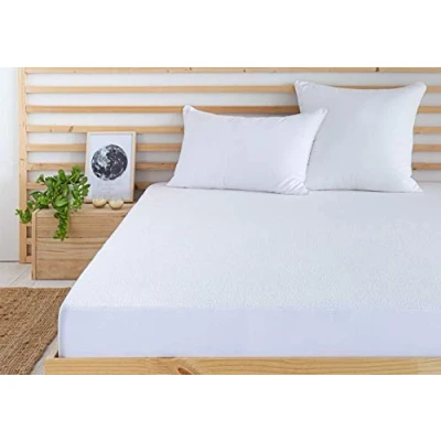 Image of Todocama Adjustable Terry Cloth Waterproof Breathable Mattress Protector for Bed 140 x 190/200 cm