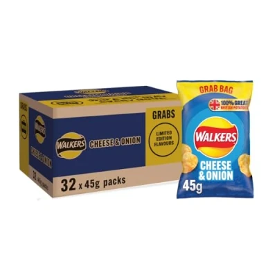 Image of Walkers Cheese &amp; Onion 45 g (Case of 32)