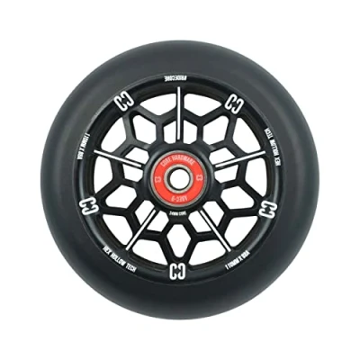 Image of CORE Hex Stunt Scooter Wheel 110mm ABEC 9 Bearings (Replacement Pro Wheels) Black