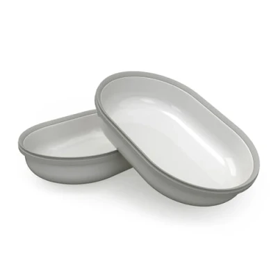 Image of Sure Petcare SureFeed Bowl set (Pack of 2) with Integrated Seal, Compatible Microchip Pet Feeder, Works for Wet and Dry Food, Keeps Food Fresh, Grey