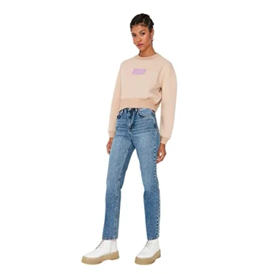 Image of Trendyol Women&#039;s Woman Bootcut &amp; Flared Jeans, Blue, 34