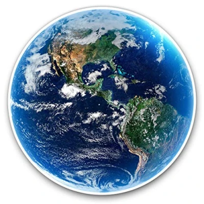 Image of Vinyl Stickers (Set of 2) 15cm Planet Earth Globe Space NASA 14522