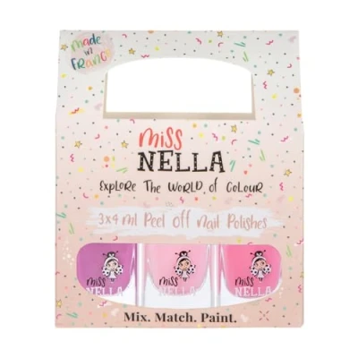 Image of Miss Nella Special Kids Nail Polish 3 Pack: The &amp; Water blue Peel off Based Formula (sweet little pack)