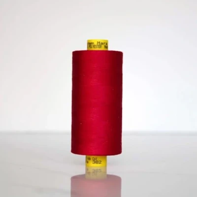 Image of Gutermann Mara 120 All Purpose Polyester Sewing Thread 1000m Spool, UV Resistant, Silky Shine, Tear &amp; Abrasion Resistant Perfect for Machines or Hand Sewing/Colour 382