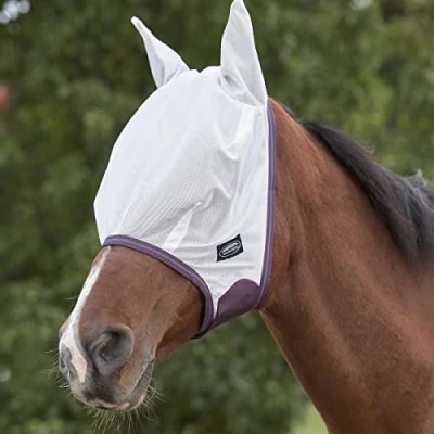 Image of WeatherBeeta ComFiTec Essential Mesh Mask, White/Maroon/Grey, Full