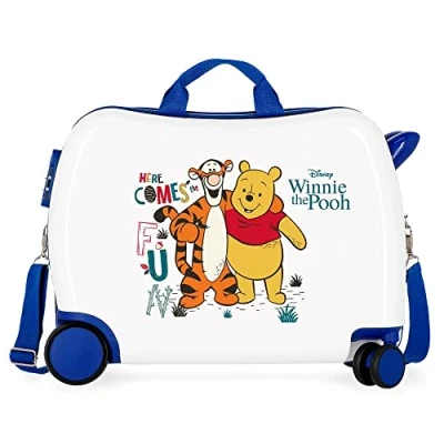 Image of Disney Winnie The Pooh Children&#039;s Suitcase White 50x39x20cm Rigid ABS Combination Closure Side 34L 1.8 kg 4 Wheels