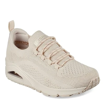 Image of Skechers Women&#039;s 177102 OFWT Trainers, Off White Engineered Knit/Hot Melt, 7 UK