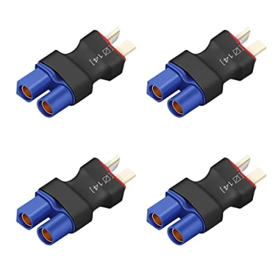 Image of YOWOO 4 PCS Deans Style T Male Plug Adapter &gt; EC3 Female Connector for Lipo Battery