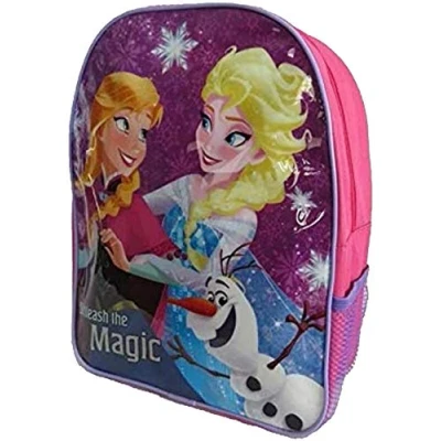 Image of Childrens Frozen Junior Backpack School Bag with Mesh Side Pocket