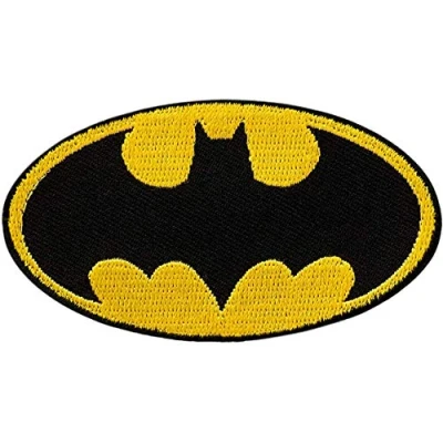 Image of Appliqué Kids and Hits Iron On Batman Logo Coloured Pack of 1