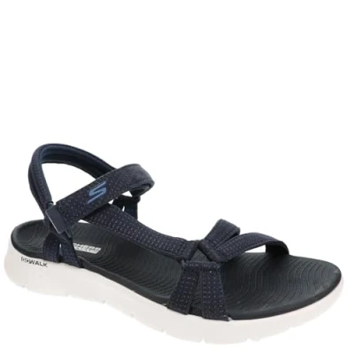 Image of Skechers Women&#039;s GO Walk Flex Sandal Sublime, Navy Textile, 4 UK