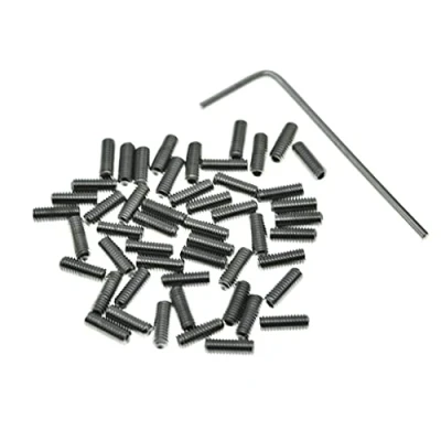 Image of KAISH 50x US #4 40 x 5/16&quot; Stainless Steel Guitar Bridge Saddle Height Adjustment Screws for Stratocaster/Telecaster